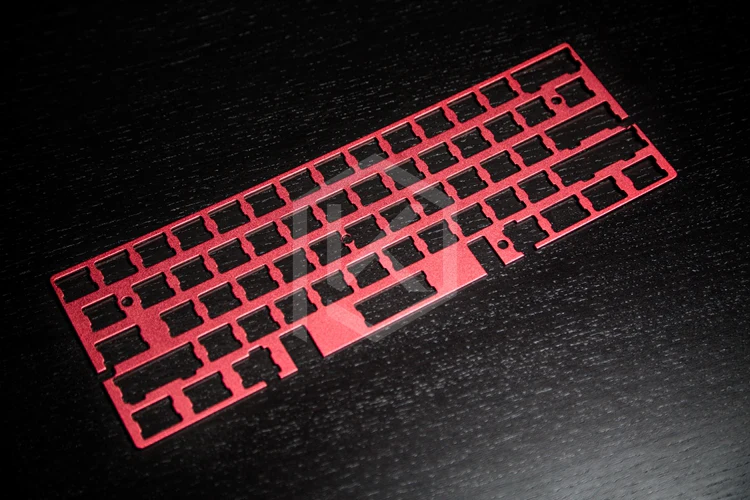60% Aluminum Mechanical Keyboard Plate support Gh60 poker1/2/3 silver red gold purple black color - Image 4