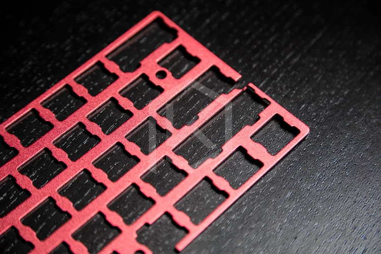 60% Aluminum Mechanical Keyboard Plate support Gh60 poker1/2/3 silver red gold purple black color - Image 5