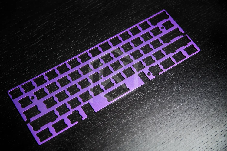 60% Aluminum Mechanical Keyboard Plate support Gh60 poker1/2/3 silver red gold purple black color - Image 8