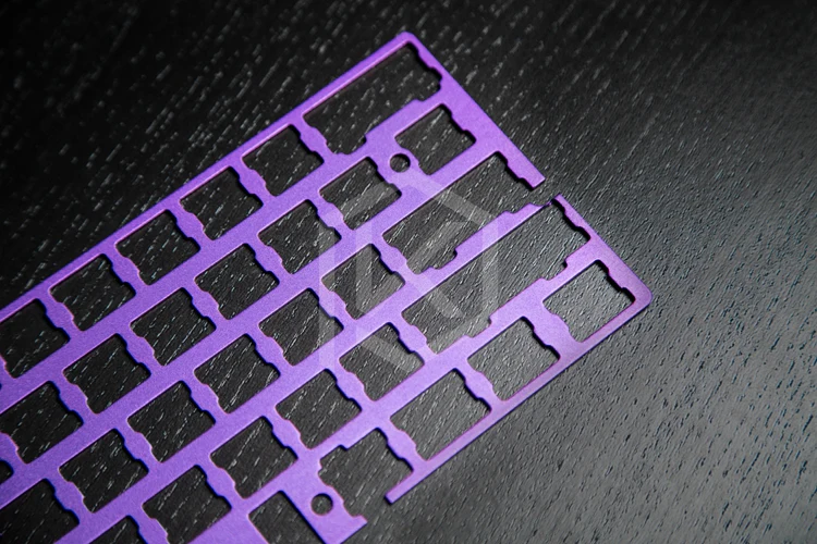60% Aluminum Mechanical Keyboard Plate support Gh60 poker1/2/3 silver red gold purple black color - Image 9