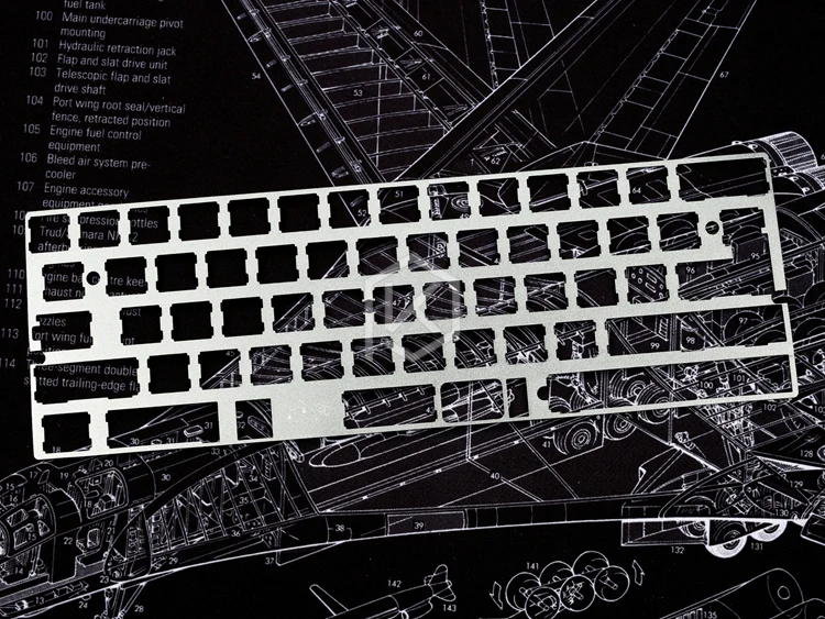 60% Aluminum Mechanical Keyboard Plate support xd60 xd64 gh60 silver color - Image 5